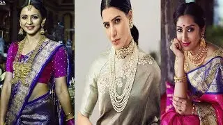 Latest Jewellery Designs Ideas For Silk Saree||Silk Sarees K Saath Pehna Aisi  Jewelleries
