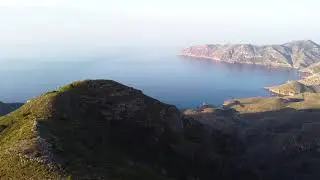 Paisajes y zonas del litoral de Murcia a vista de drone