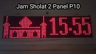Jam waktu sholat jws 2 panel p10 | bisa untuk mushola | masjid | rumah