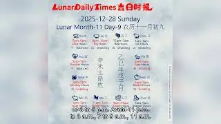 Lunar Calendar Insights | December 28, 2025 | Auspicious Hours & Daily Wisdom by Lunar Daily Times