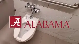 Gorgas Library at UA Featuring a Disapointing 2020s Zurn Toilet in Tuscaloosa, AL