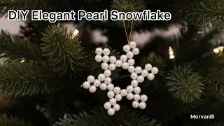 DIY Elegant Pearl Snowflake Ornament | Easy Christmas Decor Ideas ❄️✨