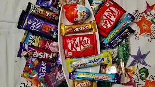 Satisfying video unboxing Giant colourful CHOCOLATE 🍫with yummy sweets cutting ASMR
