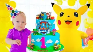 عيد ميلاد الطفل آدم الأول - حفلة عيد ميلاد للأطفال!