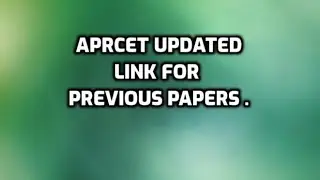 aprcet previous papers updated link .