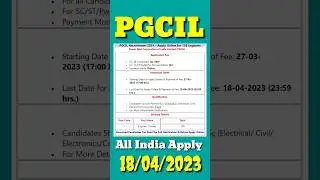 PGCIL Recruitment 2023//PGCIL Vacancy 2023 #shorts #viral #latest #news #shortsvideo #jobs