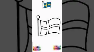 Sveriges nationaldag |  Hur man ritar en FLAGGA | Rita Det Sj&auml;lv | L&auml;r dig att rita enkelt