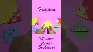 Origami Bookmark Paper Monster Corner Bookmarks Step by Step Easy Instructions