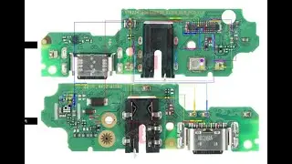 infinix hot 12 play X6816 Sub board way charging data  VBus line usb data speaker ways mic ways