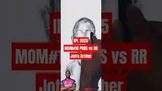 IPL25 #18 Jofra Archer #pkbs #rr #manofthematch #drawing #cricket #potrait #caricature #ipl