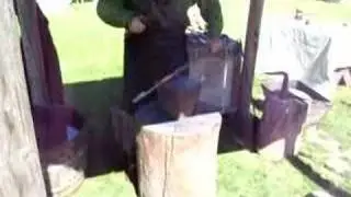Iron age Celtic blacksmith demo