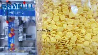 Quad-sides Stamped Packing Machine With Multi-heads Weigher Pack Dog Food 6边烫立式大机（狗粮）高清