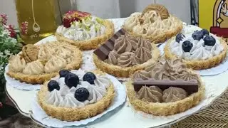 ميني تارت او تارتوليت بالكنافة ناجحة 💯 بكريمة رهيبة و 3 نكهات من الذ مايكون 👌👌