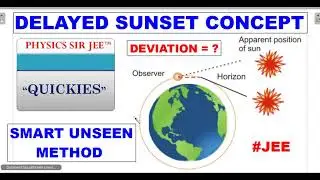 [JEE-ADVANCED] How to delay the sunset concept | deviation | smart unseen method | quickies