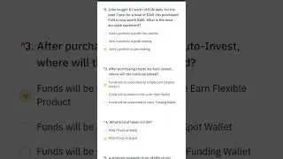 How To Get Answer Binance Auto-Invest FUN Monthly Plan Quiz