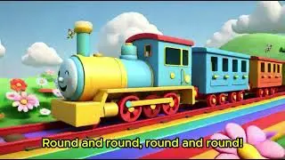 Wheels on the train kinderfun | The wheels on the train go round and round song