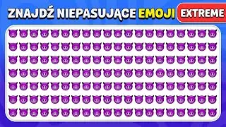 Znajdź Niepasujące Emoji - EKSTREMALNA Edycja Emoji 🔥🤩🎁 | 40 poziomów | Łatwy, Średni, Trudny
