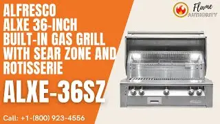 Alfresco ALXE 36-Inch Built-In Gas Grill With Sear Zone And Rotisserie