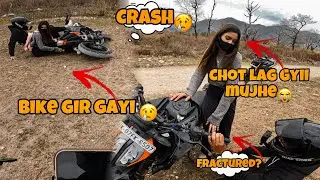 Duke 250 crash 😢💔|| ladki ko chot lag gayii 😢|| leg fractured?