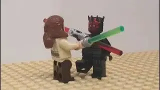 Qui-Gon Jinn vs Darth moul ( Lego Star Wars stop motion)