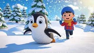 Minecraft Baby Penguin Learned to Slide on Ice | Kids Songs & Nursery Rhymes