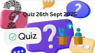 🔴✅ Quiz/MCQ'S 26th September 2025||Most Important Questions||📚
