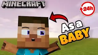 SURVIVING 24 HOURS AS A BABY IN MINECRAFT 😱