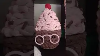 cupcake em fio de malha