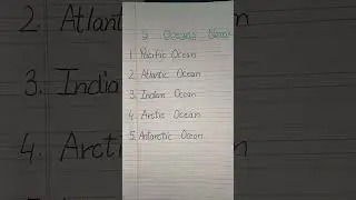 5 ocean name/5 Ocean name in english/Ocean name/Ocean name in english/Ocean/Oceans of the world