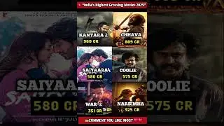 💥 &ldquo;India&rsquo;s Highest Grossing Movies 2025!&rdquo;#saiyaara #coolie #shorts