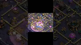 14 broom witch and 3 clone spell attack strategy #clashofclans #coc #gaming #cocshorts #shorts