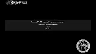03.01 Probability and measurement