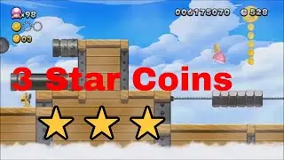 Soda Jungle The Mighty Cannonship | 3 Star Coin Guide ⭐⭐⭐| New Super Mario Bros. U Deluxe ⛳