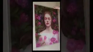 tape peeling of a fantasy pastel painting