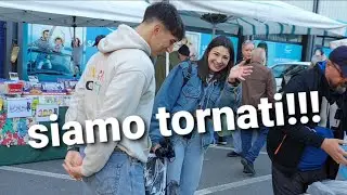 Giulia Crossbow e Francesco Zini a Porta Portese - backstage