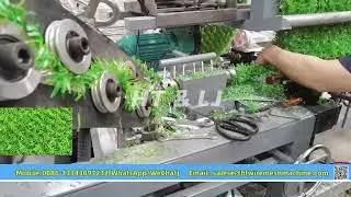 Machine pour cl&ocirc;tures en gazon synth&eacute;tique. Machine pour cl&ocirc;tures en grillage synth&eacute;tique.