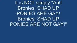There Is No Brony and Anti Brony War