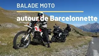 Balade moto vers Barcelonnette, col de la Cayole, col des Champs, col d'Alos, col de la Bonnette ...