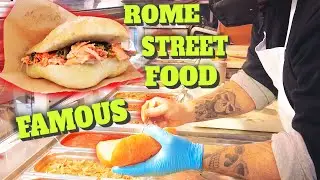 $5 STREET FOOD MARKET In ROME - MORDI E VAI ROMA TESTACCIO Cheap Panini