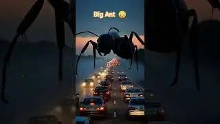 Big Ant 🐜 on Road 🙄 #shorts #trending #bigant #ai #aivideo