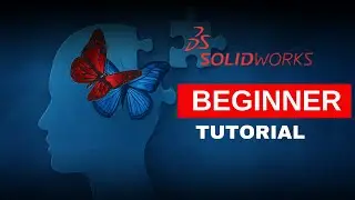SolidWorks Beginner Project | Line, Circle, Circular Pattern, Mirror & More