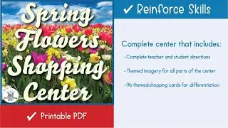 Spring Flowers Math Shopping Learning Center