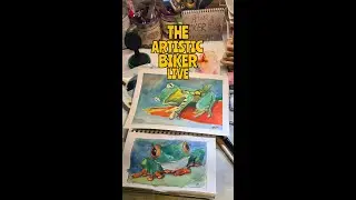 Вертикальный раздел Artistc Biker! Решение проблем с акварельными лягушками.