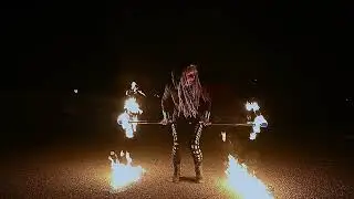 Spinning fire - Dragon Staff - Fire hoop - Norsefyre - Lincoln, Nebraska