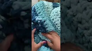 Как связать крючком одеяло #короткий