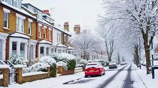 Driving in Letchworth Garden City UK ❄️ Beautiful English Town in Winter Snow