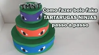 Como fazer bolo fake Tartarugas Ninjas passo a passo