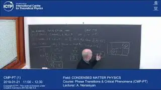 Phase Transitions & Critical Phenomena (CMP-PT) Lecture 1