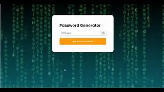 Random Password Generator App in HTML CSS & JavaScript | CodingIndia