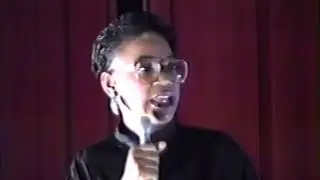 Karen Williams Stand-up for the UCSC women's work conference 1989